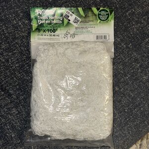 Ross Trellis Netting Garden Flowers White 5' X 100' 16310 Gardening Net